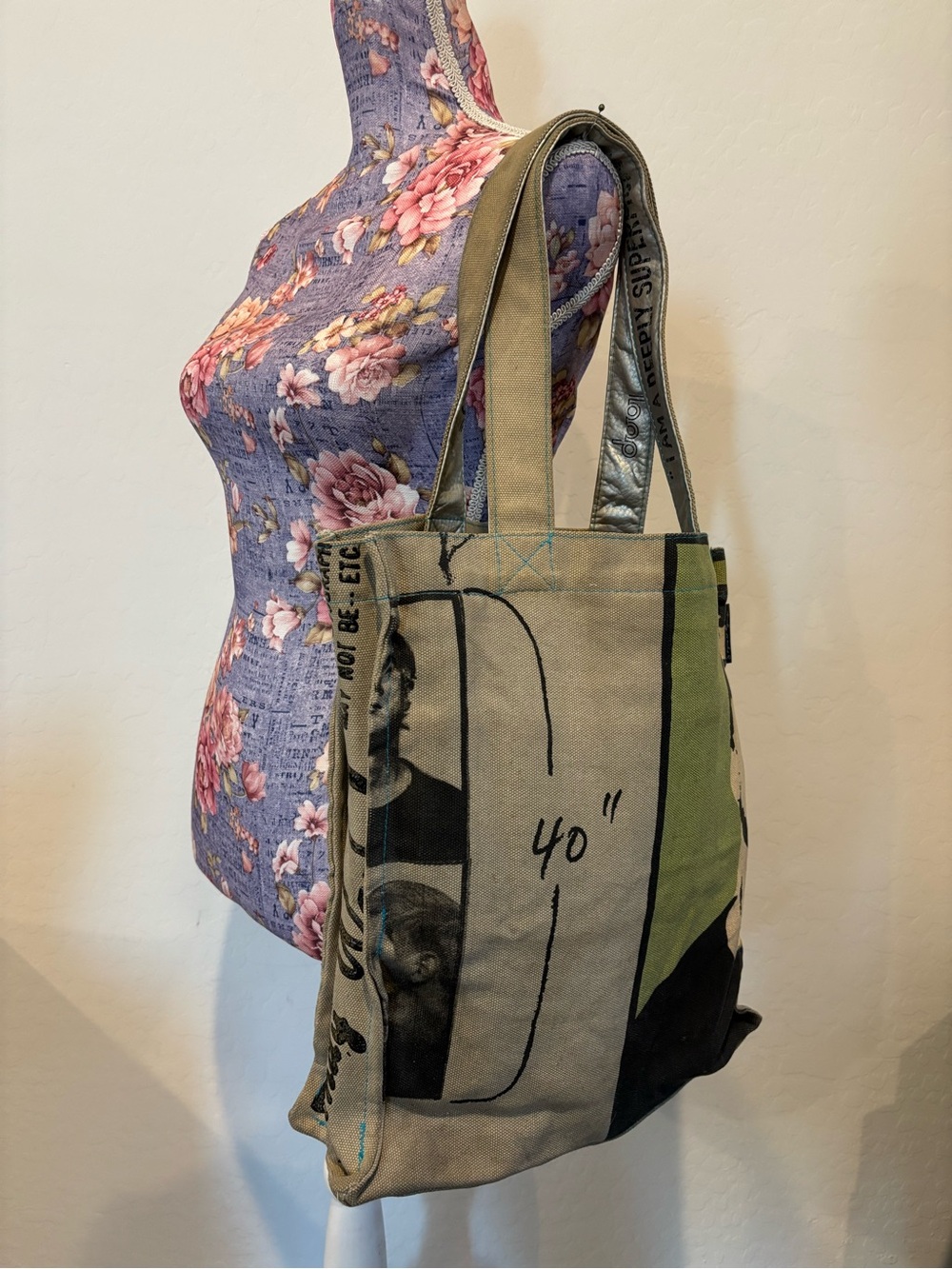Loop Art Andy Warhol Canvas Graphic Tote Bag